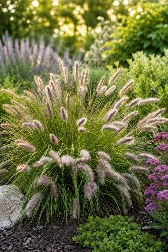 Rozplenica japońska National Arboretum P9 sadzonka 0,5l - puszyste kłosy
